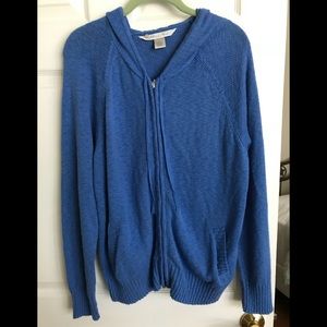 Hooded sweater, medium weight.